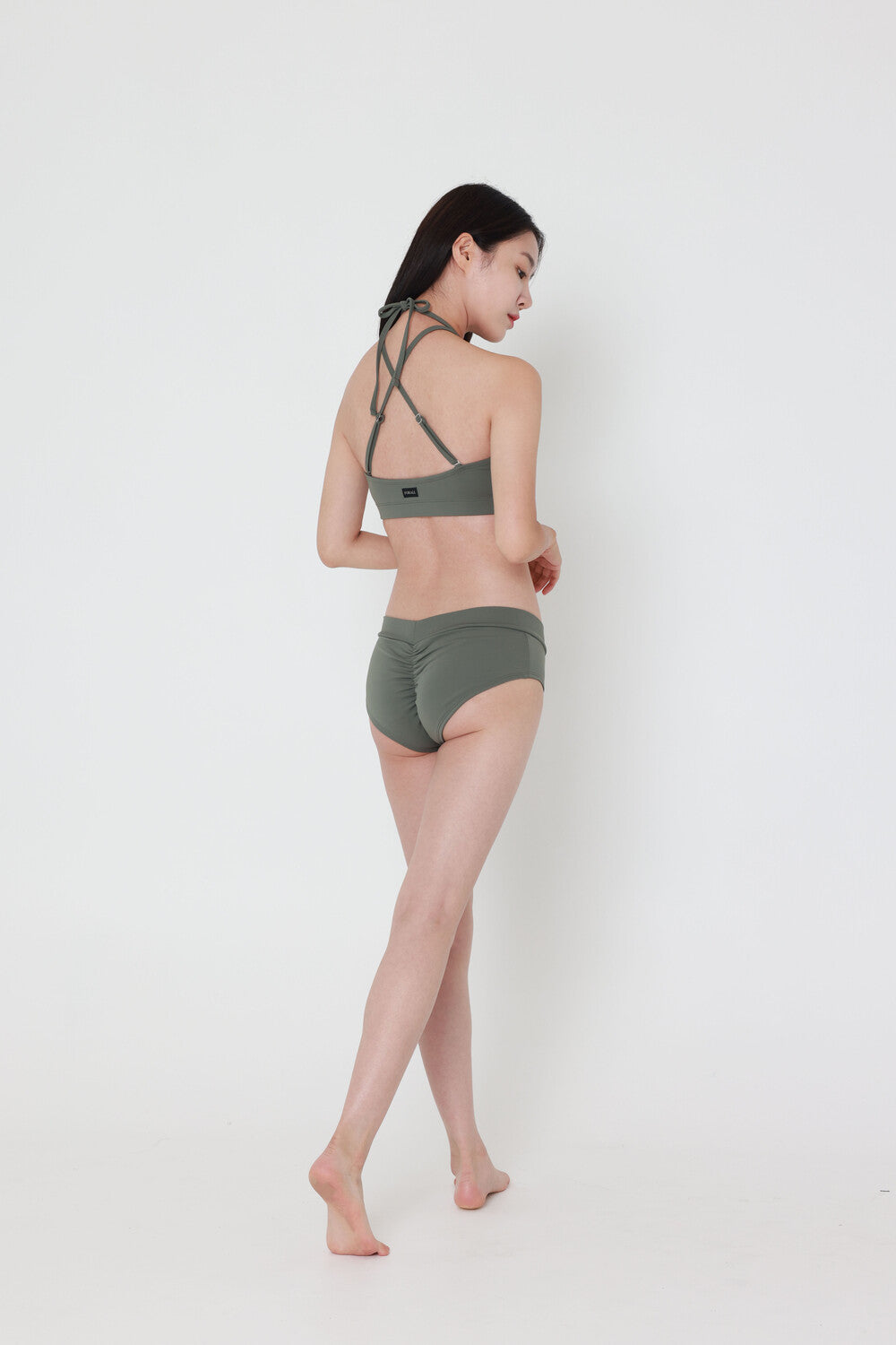 FORALL|V-cut Low Pants-mute