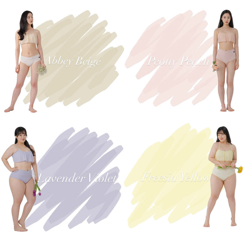 FORALL|V-cut Low Pants-pastel