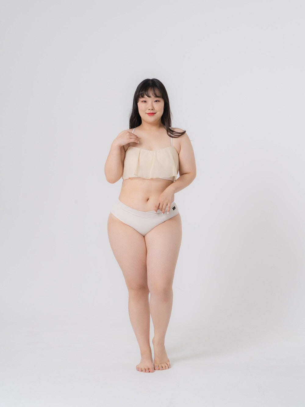 FORALL|V-cut Low Pants-pastel