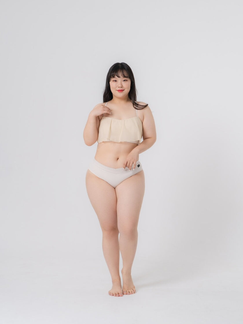 FORALL|V-cut Low Pants-pastel