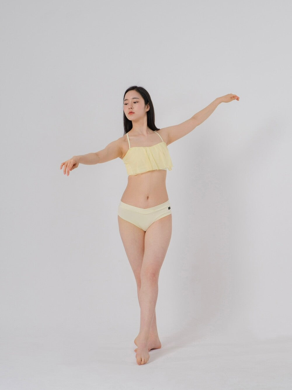 FORALL|V-cut Low Pants-pastel