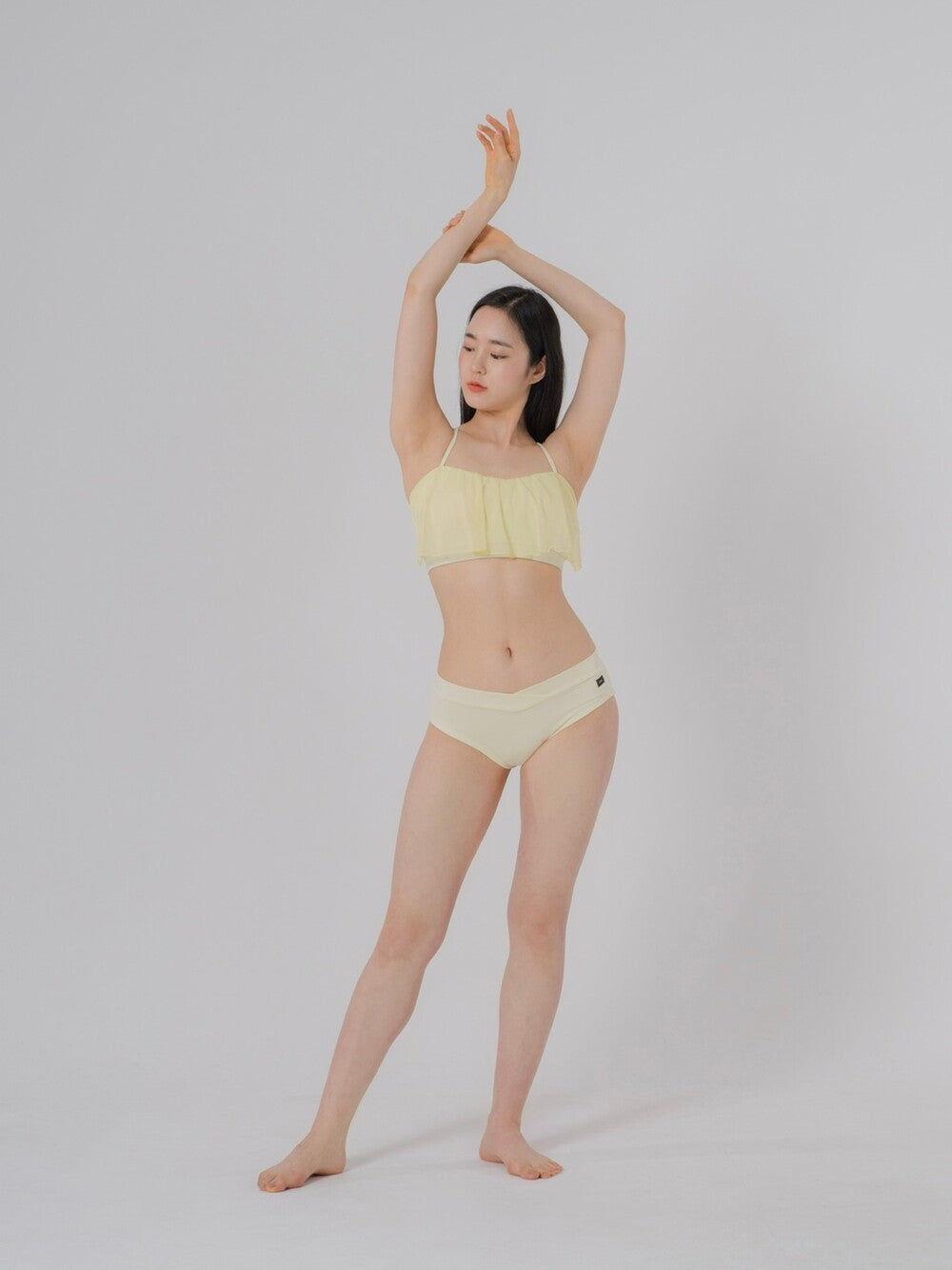 FORALL|V-cut Low Pants-pastel