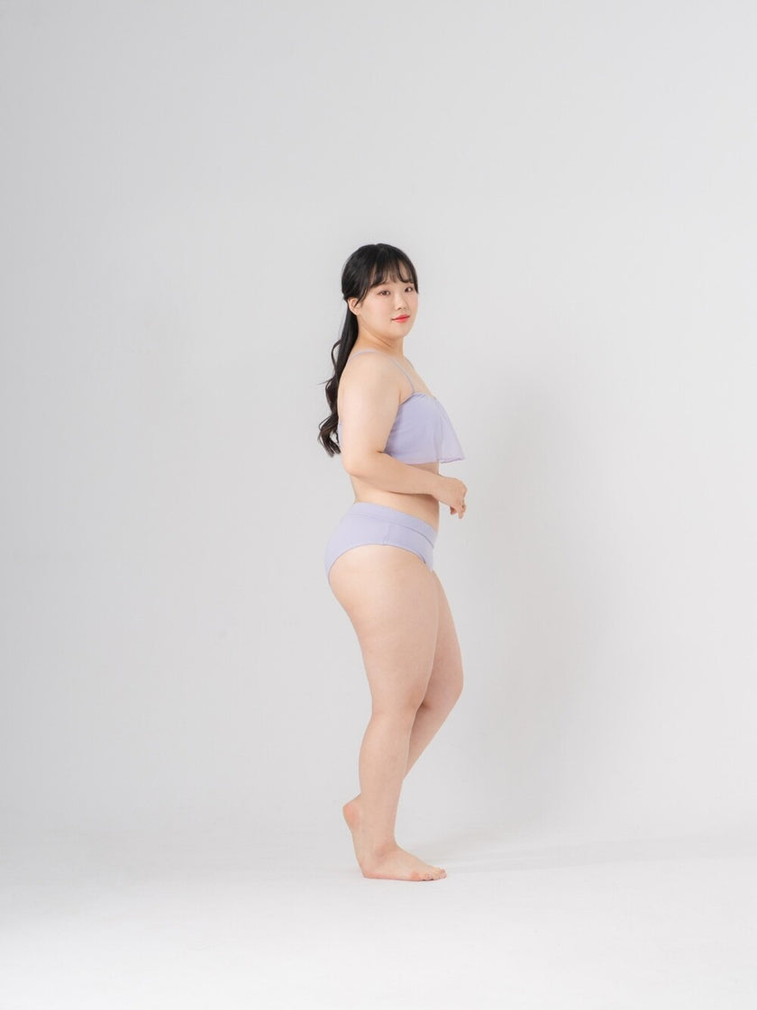 FORALL|V-cut Low Pants-pastel