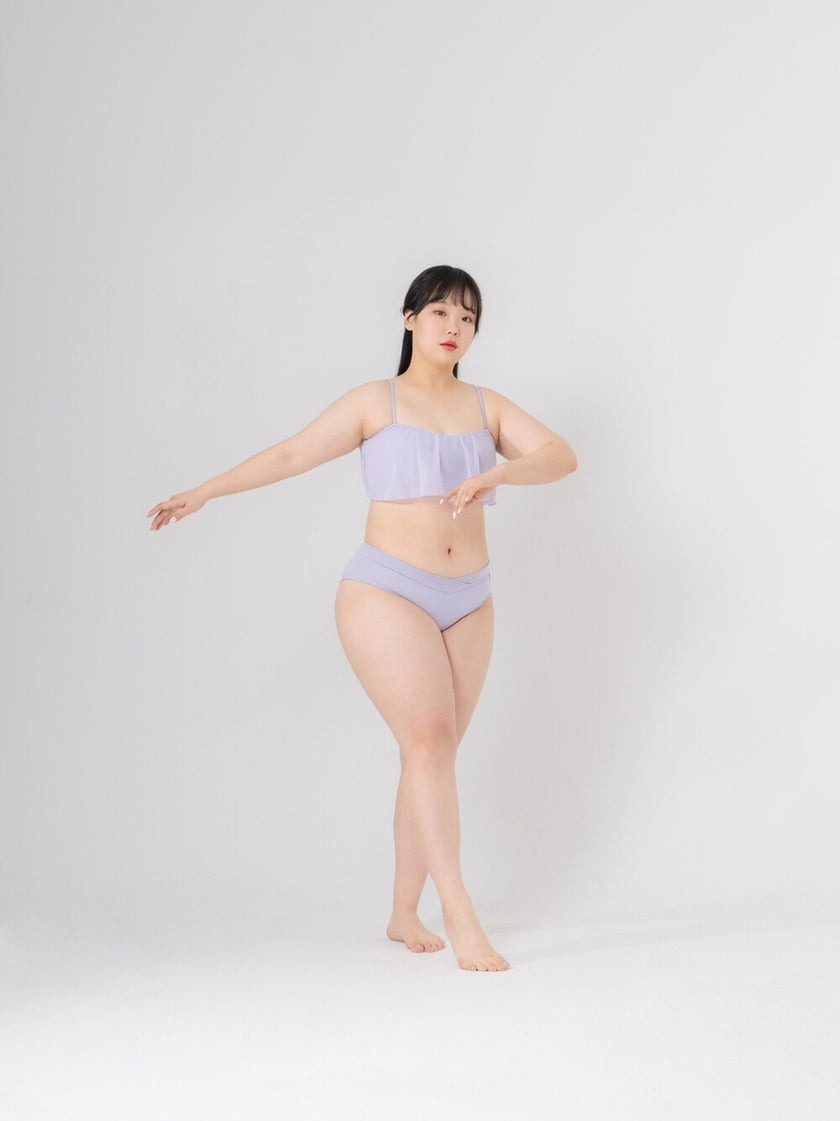 FORALL|V-cut Low Pants-pastel