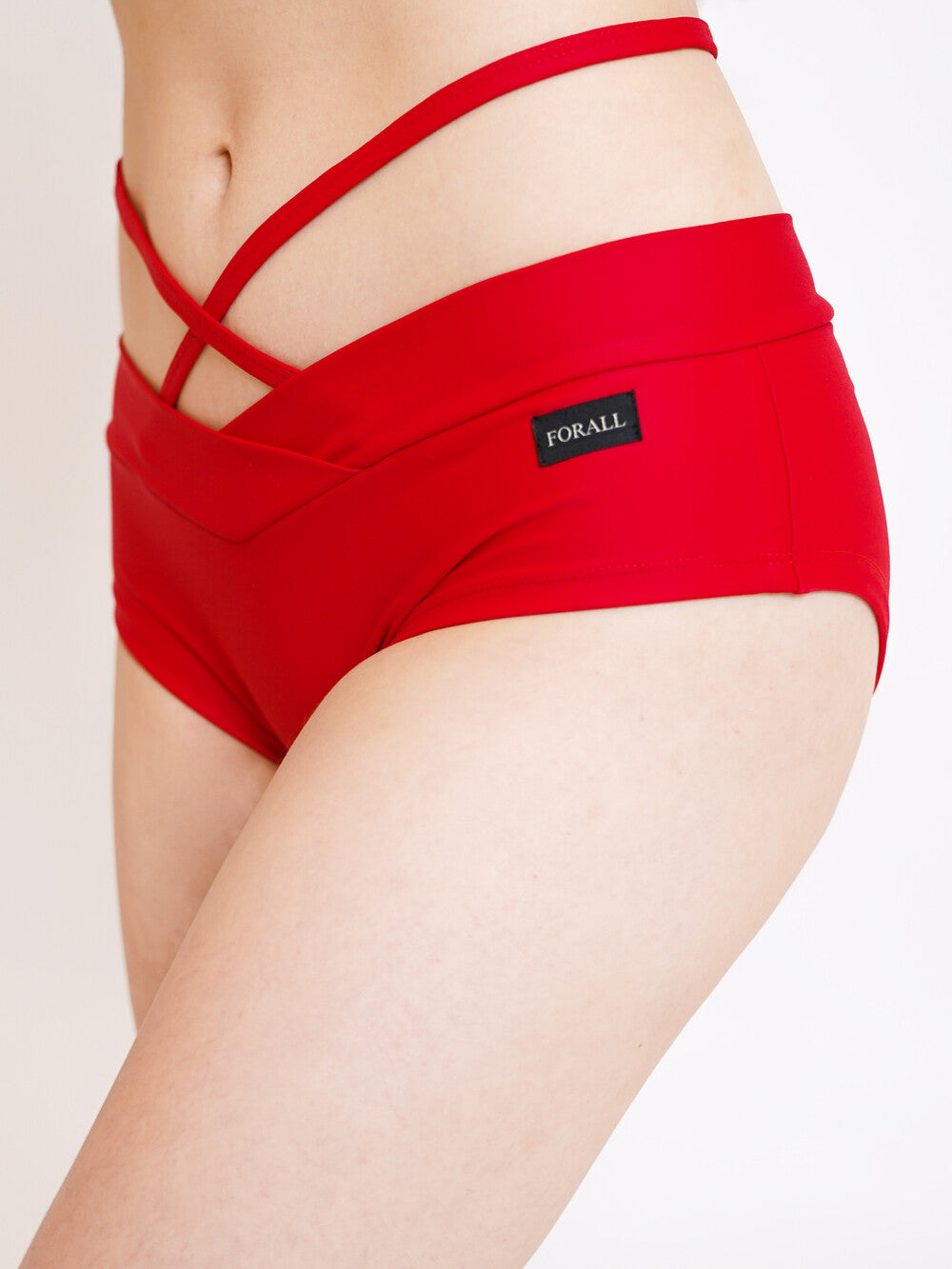 FORALL|V-cut Low Pants-vivid