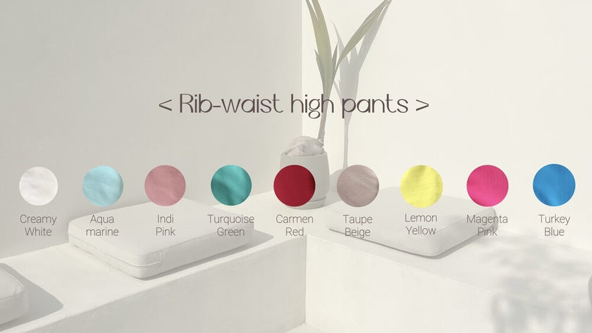 FORALL|Rib Waist High Pants