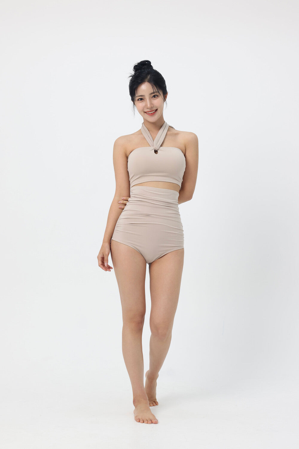 FORALL|Rib Waist High Pants