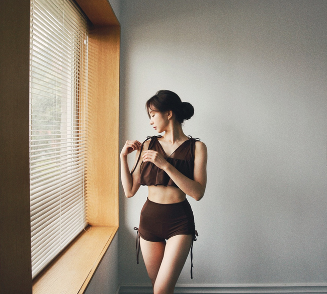Lenique|Luche frill high waist set