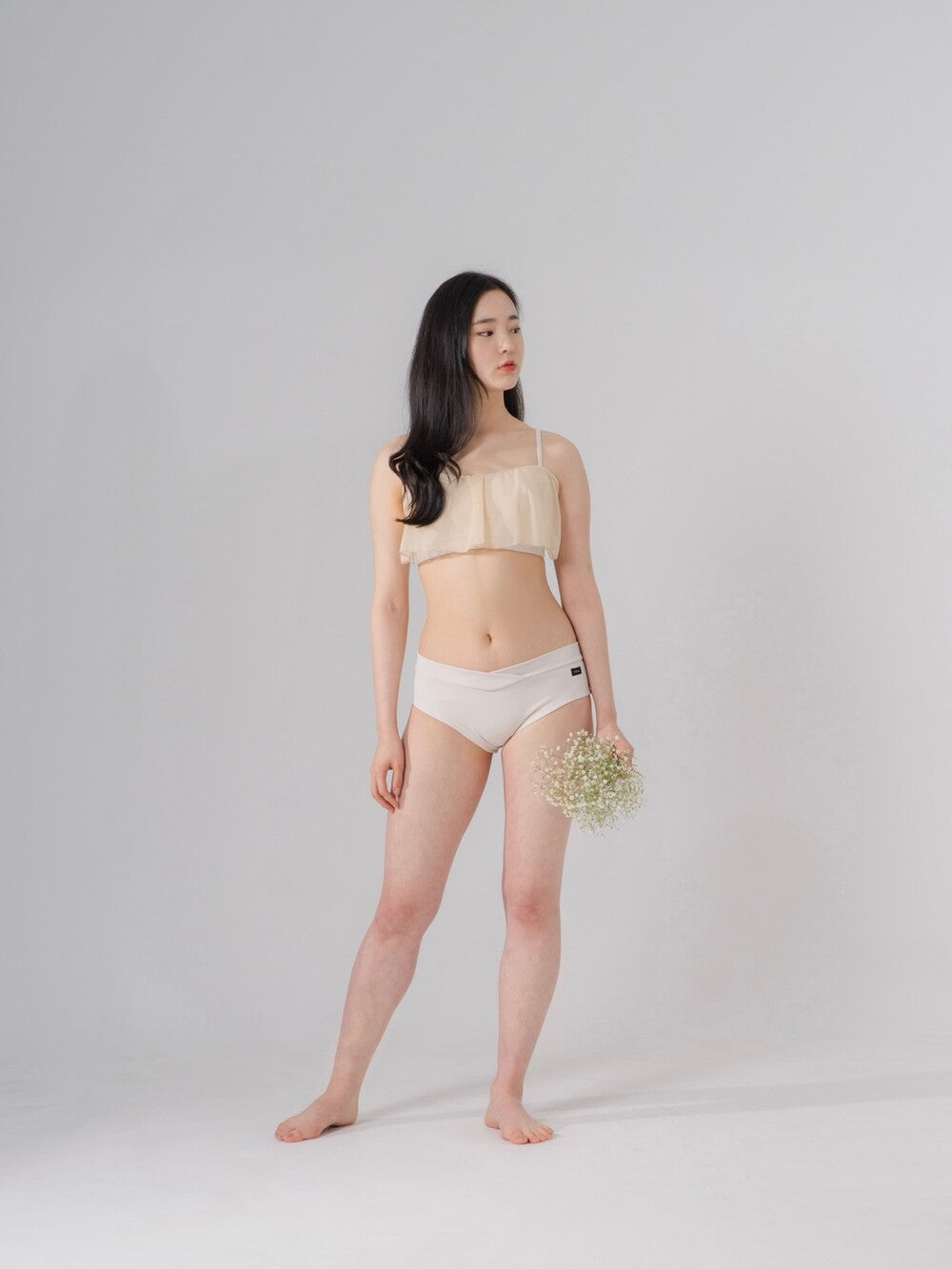 Forall V-cut Low Pants-pastel