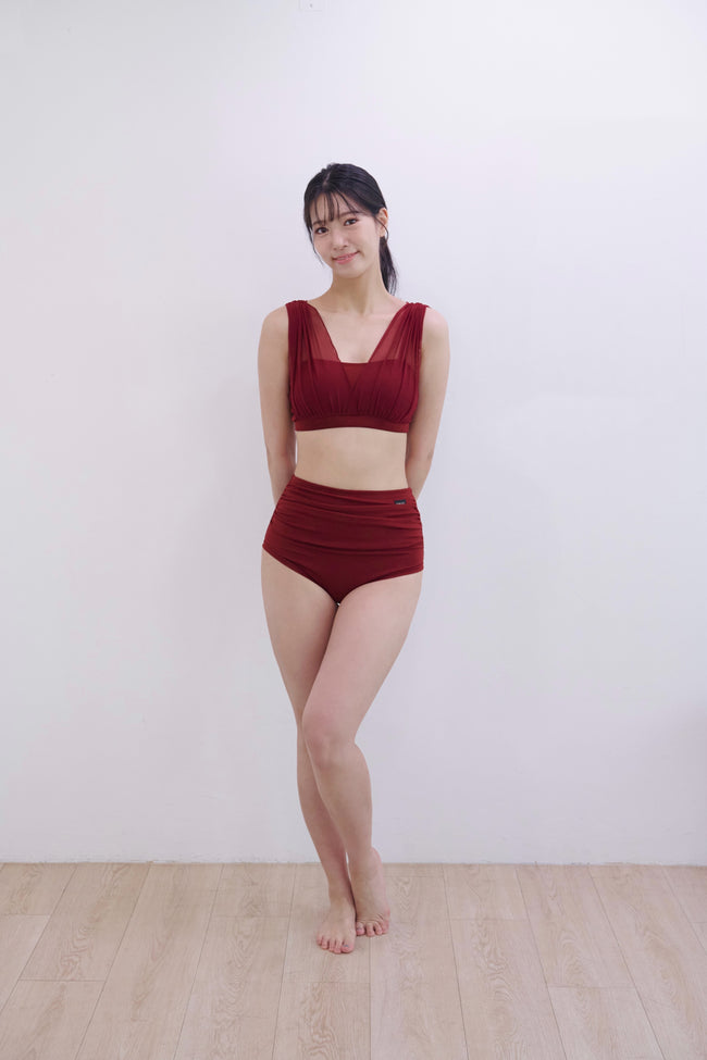 FORALL｜Shirring High Pants-mute（シャーリングハイパンツ）