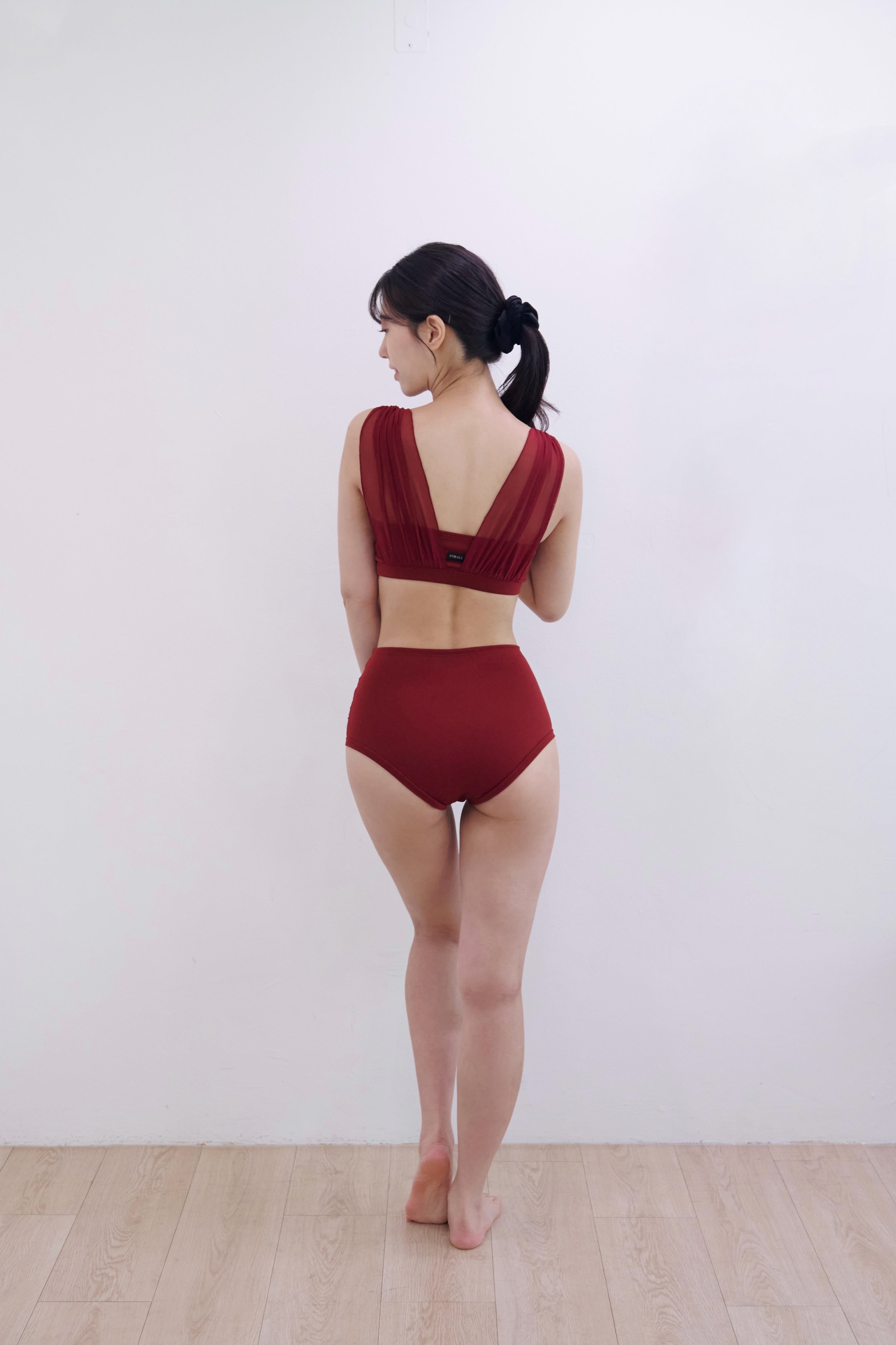 FORALL｜Shirring High Pants-mute（シャーリングハイパンツ）