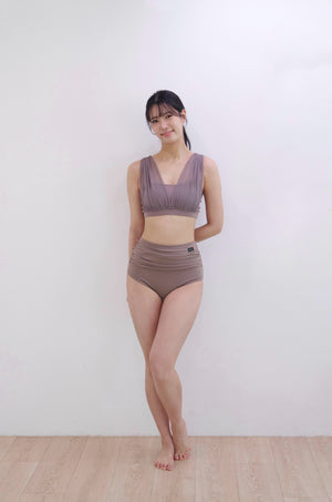 FORALL｜Shirring High Pants-mute（シャーリングハイパンツ）