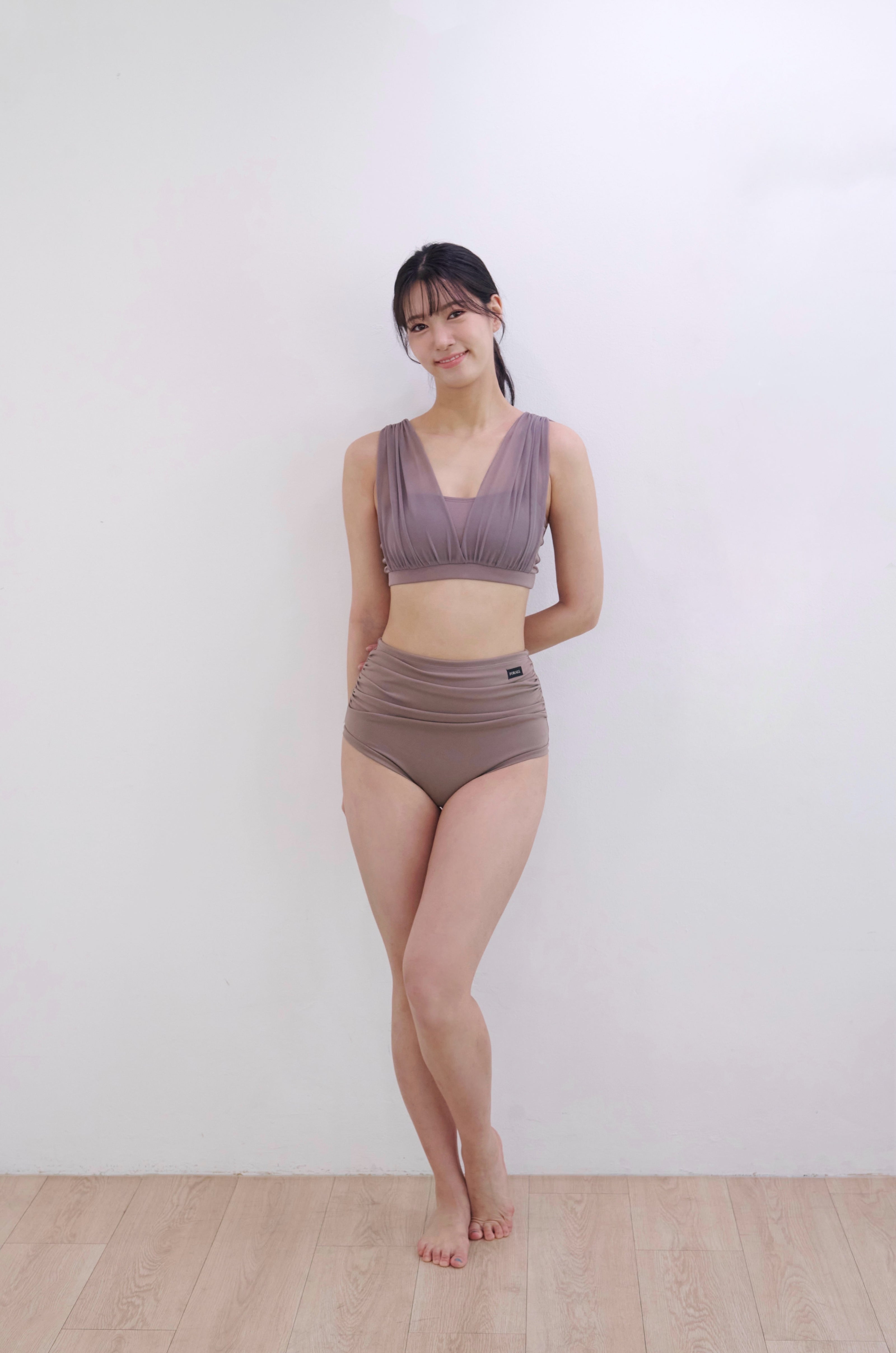 FORALL｜Shirring High Pants-mute（シャーリングハイパンツ）