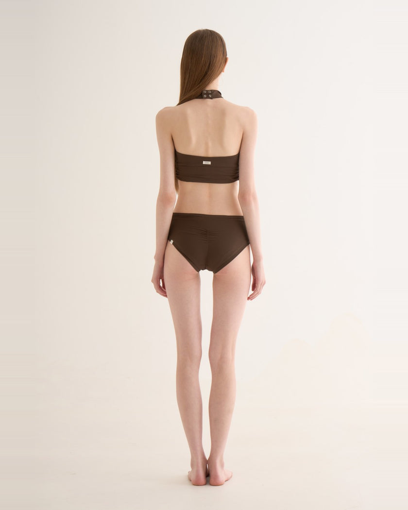 HOT HAN Sharon Halter Set ブラウン 後ろ全身