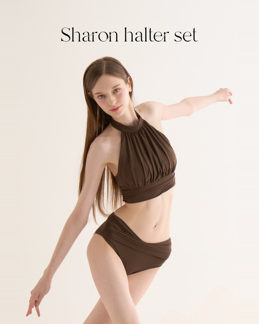 HOT HAN Sharon Halter Set ブラウン イメージ
