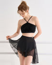 HOT HAN Pole Dance Skirt Long ブラック 前