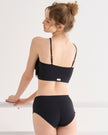 HOT HAN Swan Lace Set ブラック 後ろ斜め