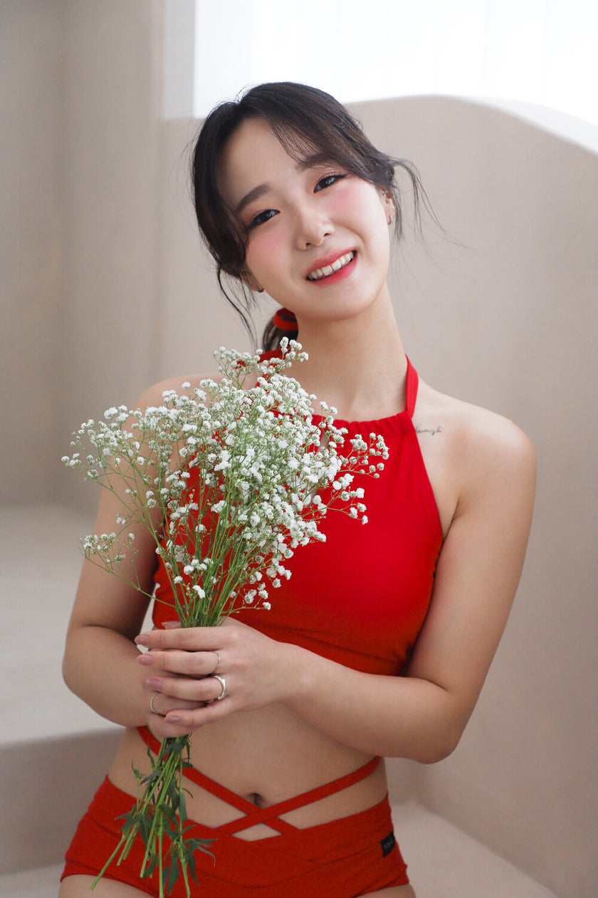 FORALL｜V-cut Low Pants-vivid