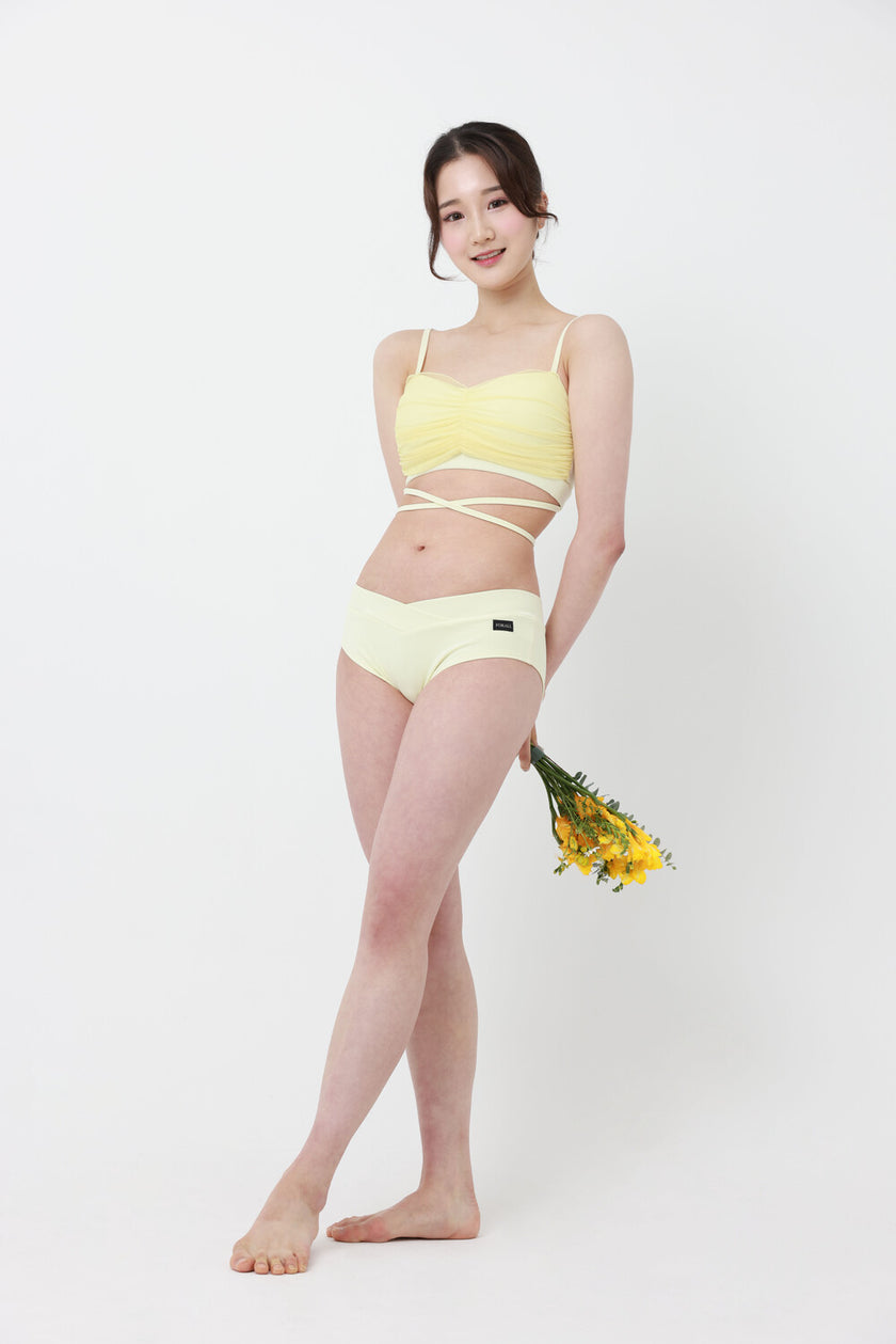 FORALL｜Marybell Shirring Top-pastel