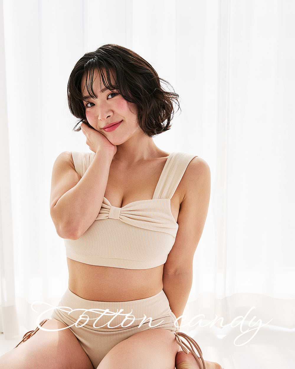 MENUET｜Cotton Candy Ribbon Top