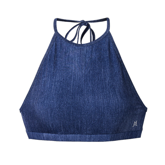 MENUET｜Denim Halter Top （デニムホルタートップ｜ブラパッド無し）